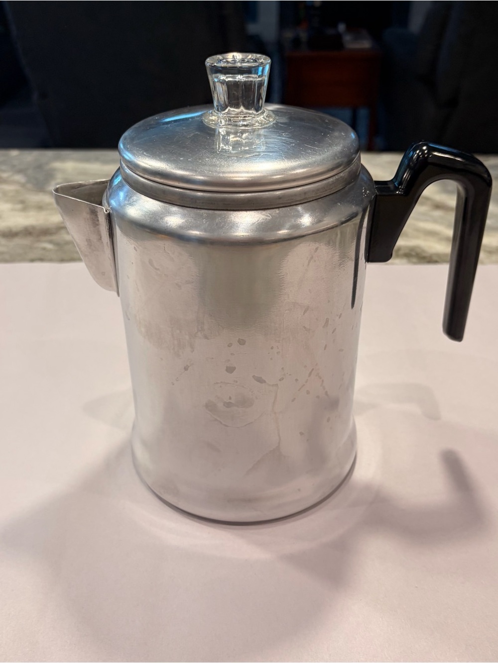 Vintage Century Aluminum 9-Cup Stovetop Coffee Percolator Complete